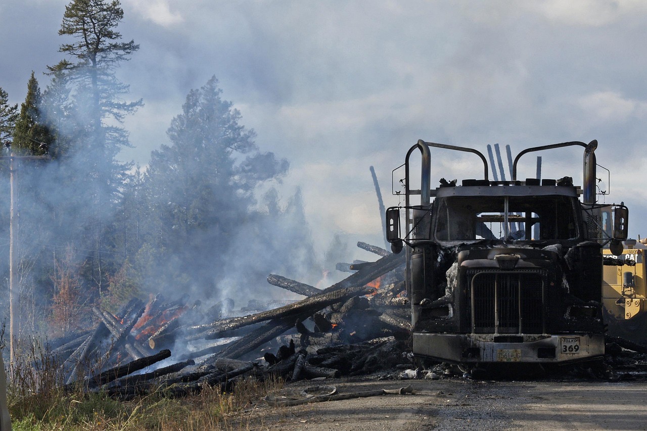 logging, truck, road, accident, fire, burning, flames, blue fire, blue road, blue truck, logging, logging, logging, truck, truck, accident, accident, accident, accident, accident, fire